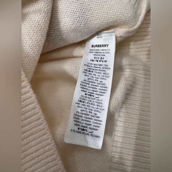 Burberry Icon Stripe Black Cashmere Sweater Size S - Picture 6 of 6